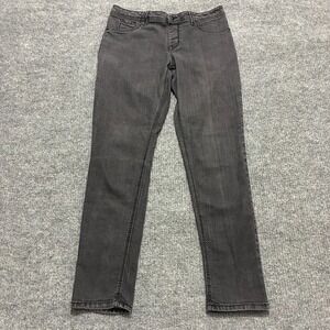 Fade to Blue Jeans Womens Straight Leg Size L Missy Black Denim Mid Rise